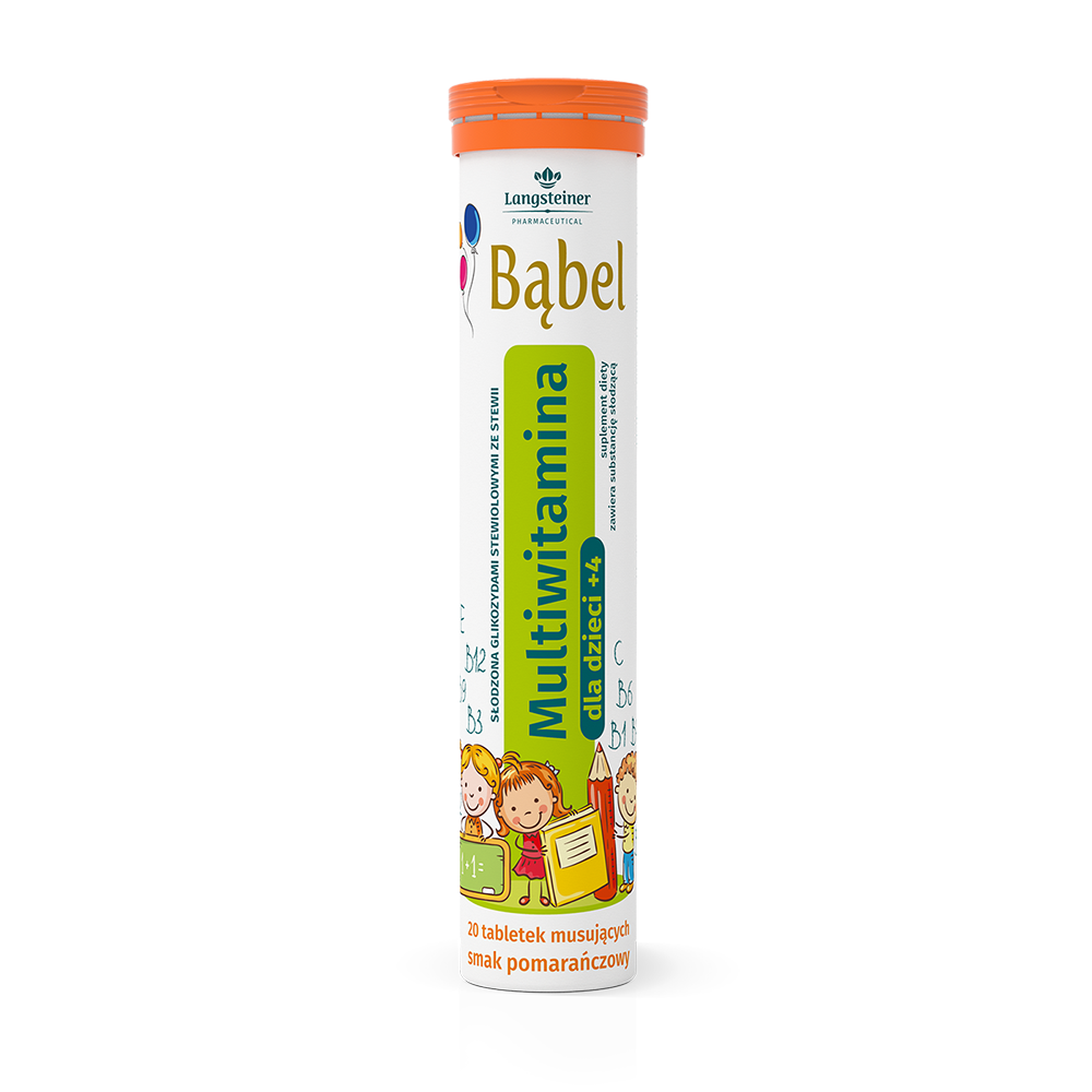 Bąbel - multiwitamina dla dzieci, 20 tabletek musujących  - obrazek 1