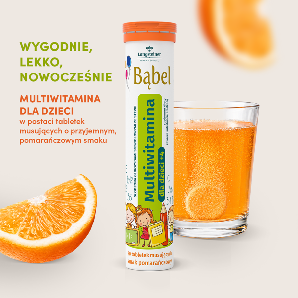 Bąbel - multiwitamina dla dzieci, 20 tabletek musujących 