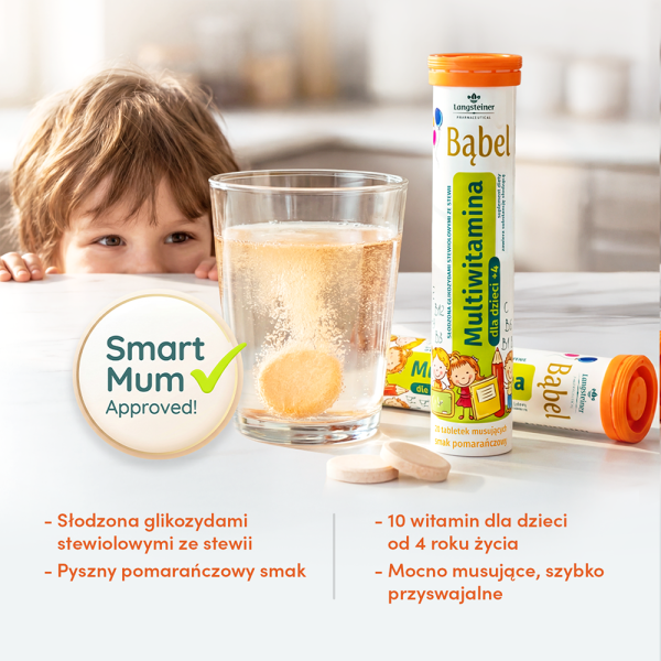 Bąbel - multiwitamina dla dzieci, 20 tabletek musujących 
