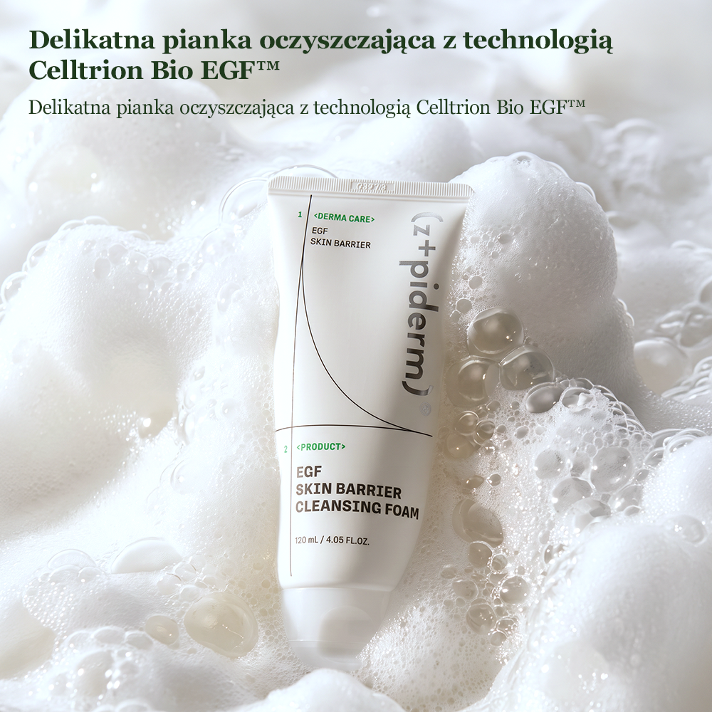 Z+ Piderm EGF Pianka oczyszczająca do skóry wrażliwej 120 ml.
