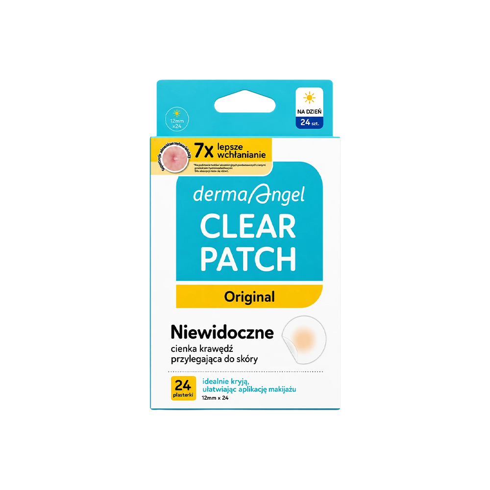 DermaAngel Niewidoczne hydrokoloidowe plastry na wypryski, 24 szt.